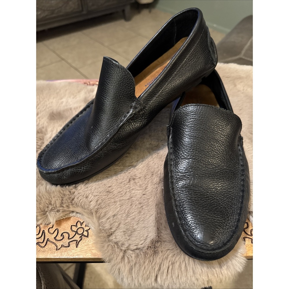 Giorgio Brutini Loafers Men's Black Leather Moccasins Size 10 Driving Shoes